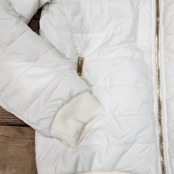 Aviator Nation 5 Stripe Puffer Jacket White Medium M - Picture 5 of 7